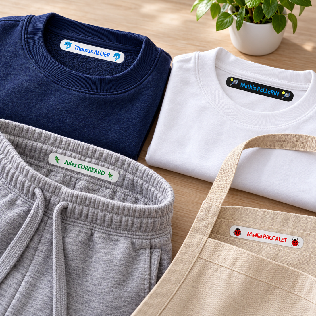 Etiquettes thermocollantes pour vêtements PrintMyName