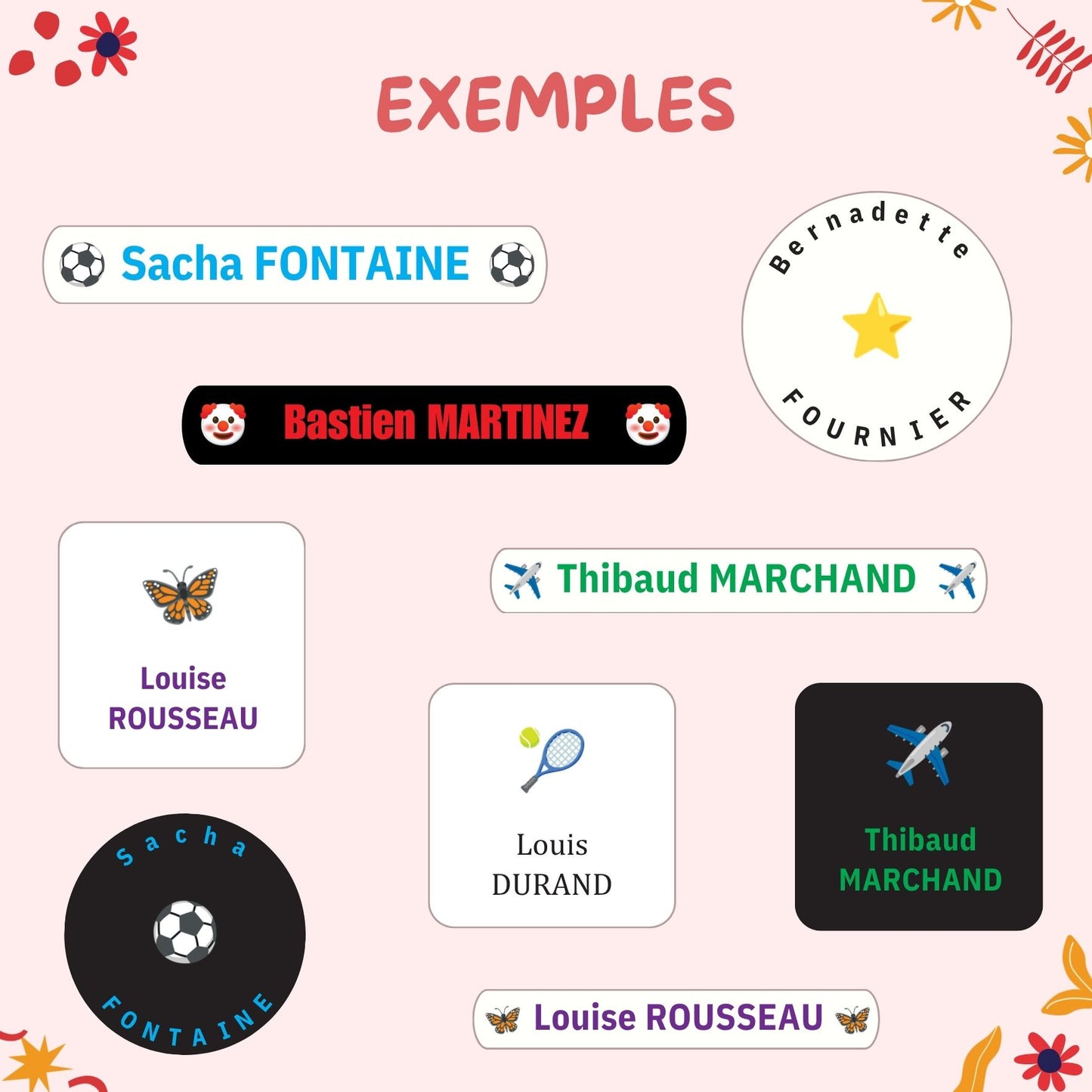 Étiquettes Autocollantes Personnalisées pour Objets